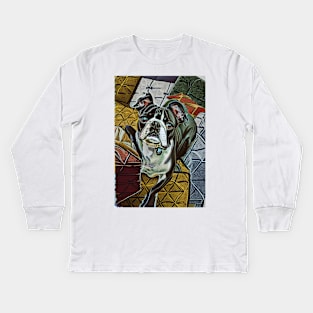 Boston Terrier II Kids Long Sleeve T-Shirt